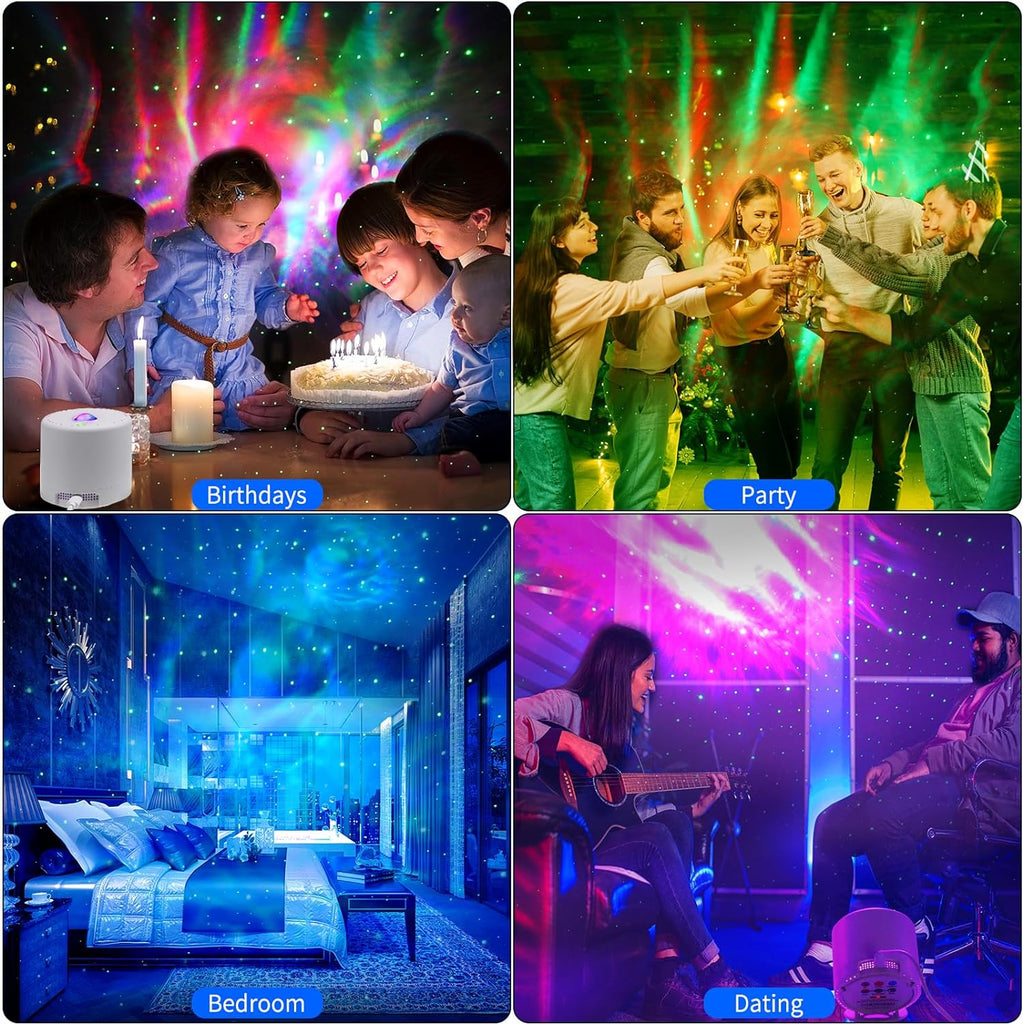 Star Night Light Projector for Bedroom Decoration, Party, Christmas Gifts Laser& LED Stage Light (PRSL-N200)
