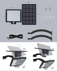 48-LED  Motion Sensor Solar Wall Light-Cool white ((PVSL-B048CW-SEN)