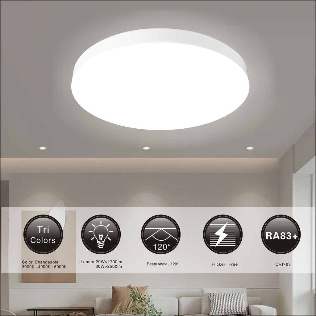 40W LED Oyster Ceiling lights Tri-colour(PVCL-040)