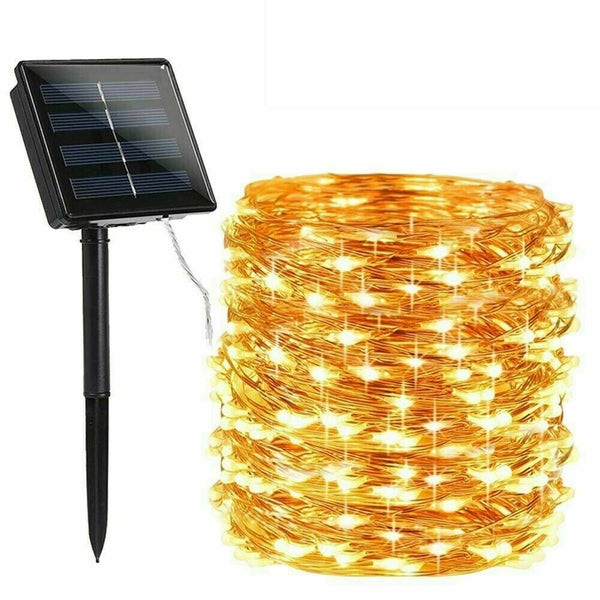 10m 100 LEDs Solar Garden Fairy String  Decor Light Warm white(PVCS-10WW)